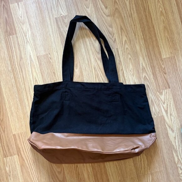 Billy Reid & Shindig Large Tote Canvas Bag Black - Picture 3 of 7